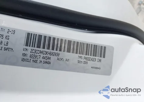 2019 Chrysler 300 Touring из США, поврежденный, VIN 2C3CCAAG3KH602030